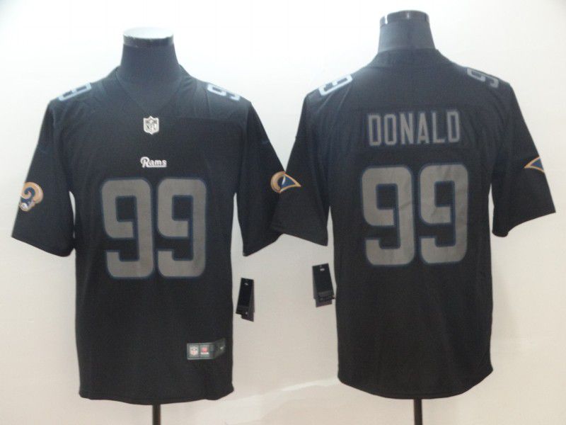 Men Los Angeles Rams #99 Donald Nike Fashion Impact Black Color Rush Limited NFL Jerseys->women nfl jersey->Women Jersey